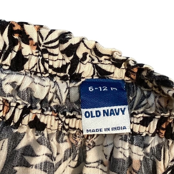 Old Navy Girls Sleeveless Tie-Knot Jumpsuits Tigers & Pretty Palms 6-12 Months - Picture 3 of 16